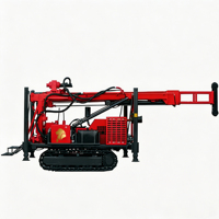Foreuse carottière diesel portable et robuste avec engrenages et pompe, mobilité sur chenilles pour les essais de fondations et l'exploration minière