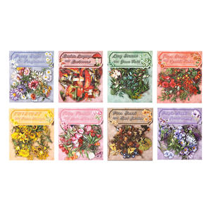 40 pegatinas por paquete Dreams <span class=keywords><strong>Among</strong></span> Flowers Series Manual botánico y floral Material de pegatina impermeable - Product Image 5
