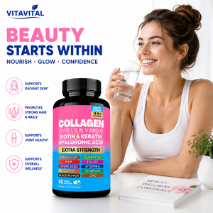 Cápsulas de Colágeno Marino, Biotina y Queratina, Alta Proteína, Antioxidante, Antienvejecimiento, Aclarante de Piel, OEM, ODM, Marca Privada, Personalizado - Product Image 2