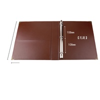 Carpeta de Anillas 3D de Cuero PU Negro A4, Carpeta de Anillas de Cuero Sintético Premium para Documentos de Oficina, Carpeta Portafolio Profesional con Cubierta de Cuero