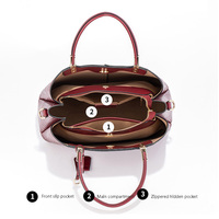 Sac fourre-tout chic en cuir croco gaufré avec poignée supérieure pour femme – Sacs à main professionnels spacieux et élégants – Sac bandoulière intemporel pour femme
