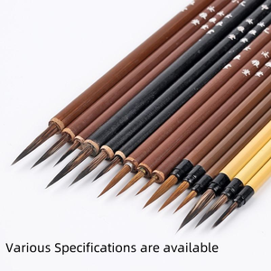 Pinceau en <span class=keywords><strong>bambou</strong></span> <span class=keywords><strong>de</strong></span> calligraphie traditionnelle chinoise faite à la main pour pratiquer l'écriture peinture à l'<span class=keywords><strong>encre</strong></span> - Product Image 2