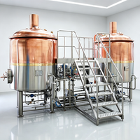 Équipement de brassage de bière, cuve de fermentation 500L, cuve sous pression SUS304, contrôleur PLC, chauffage électrique, triphasé 380V