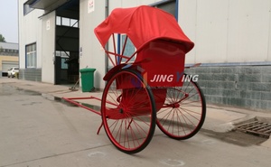 Carrozza di Lusso in Miniatura Trainata da Cavalli, Nera, Stile Antico, Tipo Rickshaw Jinrikisha, Trasporto Speciale, Direttamente dalla Fabbrica - Product Image 6