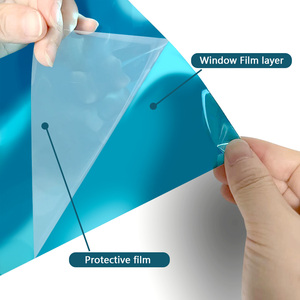 Film décoratif auto-adhésif réfléchissant <span class=keywords><strong>effet</strong></span> <span class=keywords><strong>miroir</strong></span> argenté et doré anti-explosion pour vitres de bâtiment et pare-brise architectural - Product Image 6