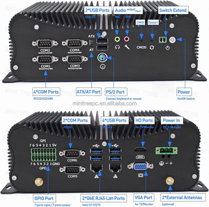 Computadora Industrial Integrada Resistente de 12.ª Generación I7 1255U I5 <span class=keywords><strong>1235U</strong></span>, Sin Ventilador, Placa Base X86 DDR5, 2 LAN, 6 COM 232/485 de 3 Pines, en Stock - Product Image 2