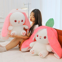Peluche lapin à thème fruité, best-seller transfrontalier, poupée lapin fraise carotte, oreiller en coton PP, disponible en plusieurs tailles