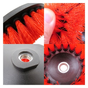 Cepillo Eléctrico Rojo de 6 Pulgadas (150 mm) para Limpieza de Muebles de Madera, Cepillo de Limpieza para Taladro Plano - Product Image 3