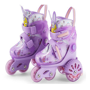 Patins à roulettes en ligne pour enfants en tissu PU et maille, avec <span class=keywords><strong>roues</strong></span> injectées lumineuses à double rangée, pour débutants en patinage sur glace - Vente en gros - Product Image 2