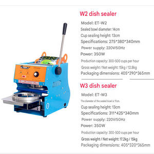 Scelleuse manuelle de bols 350W, diamètre max. 140 mm, hauteur max. 130 mm, pour salades, <span class=keywords><strong>poke</strong></span>, ramen, vente en gros - Product Image 3