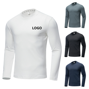 Custom Logo Gym Shirts For Men Long Sleeve Regular Fit T Shirt High Quality Athletic <b>Tshirts</b> Men <b>Polyester</b> MenS T-Shirts - Product Image 4