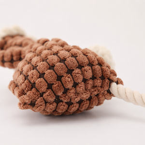 Wholesale Silicat Eco-Friendly <b>Plush</b> Dog Chew Toy with Rope and Cartoon Pattern - Product Image 2