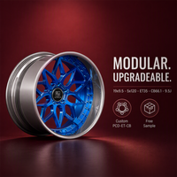 Jantes forgées ANRUN bleu-noir à rayons multiples, 3 pièces, en alliage 6061 T6, à déport profond, ajustement personnalisé pour BMW, directement de l'usine OEM