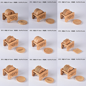 Bamboo <b>Cup</b> Holder <b>Tea</b> Coaster Set Round Square Heat Insulating Desk Accessory For <b>Tea</b> Serving - Product Image 2