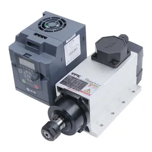 2.2kw er20 24000rpm 220v 380 cnc אוויר מקורר מרובע ערכת מנוע ציר עם ערכת מנוע