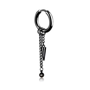Fabricante de ventas directas, anillos de oreja de acero inoxidable <span class=keywords><strong>para</strong></span> hombres, componentes de hallazgos de joyería con Clip de Piercing Long Street Hop Less - Product Image 5