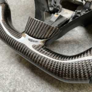Volant en fibre de carbone au <span class=keywords><strong>prix</strong></span> de gros, nouveau design <span class=keywords><strong>2022</strong></span>, pour Acura 2004 TSX avec cuir perforé, boutons verts - Product Image 2