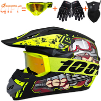 Casque intégral/flip-off ZXC pour tout-terrain, masque facial 100% intégré, matériau ABS, doublure en polyester pour VTT et descente