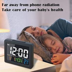 Tốt Nhất Bán Morden Sang Trọng Nhà LED Kỹ Thuật Số Đồng Hồ Báo Thức Màn Hình Màu Lịch Điện Tử Máy Tính Để Bàn Đồng Hồ - Product Image 6