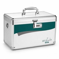 Boîte de rangement pour médicaments en alliage d'aluminium Glosen M8033-1 avec serrure à combinaison pour hôpital, bureau, maison, trousse médicale d'urgence
