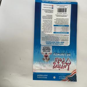 Пакет для корма для животных с индивидуальным логотипом, трехсторонней запайкой, застежкой-молнией и окном, пластиковый, для лакомств для собак, жевательных снеков, булли-стиков - Product Image 3