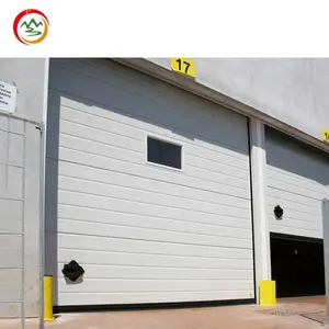 Industrial door electric flap garage door transparent small window Industrial Garage Sliding Folding Door Manufacturer