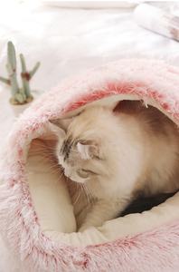 Cama de felpa para perro, nido cálido redondo de cristal de lujo para gato, cueva para mascotas - Product Image 4