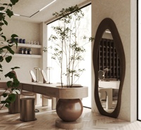 Station de coiffure avec éclairage LED et miroir mural, équipement de salon en gros pour la décoration moderne des salons de coiffure
