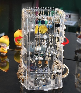 Expositor Giratorio de 360 Grados para Joyería, Organizador de Plástico para Aretes y Collares, para Tiendas, Venta al Por Mayor - Product Image 6