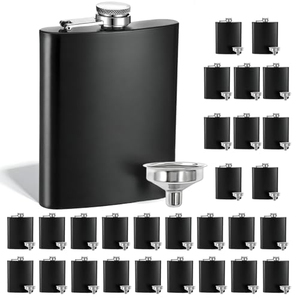Custom Logo 6oz <b>Whisky</b> Flask 304 Stainless Steel Hip Flasks for Wine Mini Outdoor Camping Christmas Halloween or Birthday Gifts - Product Image 1