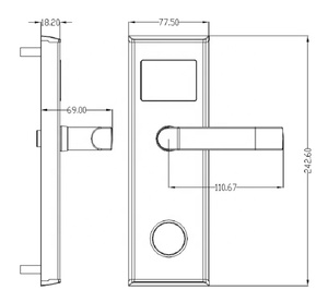 Keyless Điện Tử <span class=keywords><strong>Rfid</strong></span> Khách Sạn Cửa Phòng Khóa Cửa Hệ Thống Khóa Thẻ Với Hệ Thống Khách Sạn - Product Image 5