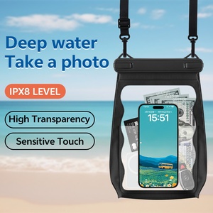 Pochette universelle pour téléphone portable en PVC de grande capacité, étanche, pour la plage, la natation, le bord de mer, sac de rangement pour téléphone - Product Image 2
