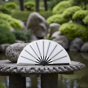 พัดพับได้แบบพิมพ์ลาย Clack Fan ขนาด 13 นิ้ว สีขาว สำหรับพิมพ์โลโก้เอง ใช้สำหรับโฆษณา โปรโมชั่น หรืองาน DIY - Product Image 5