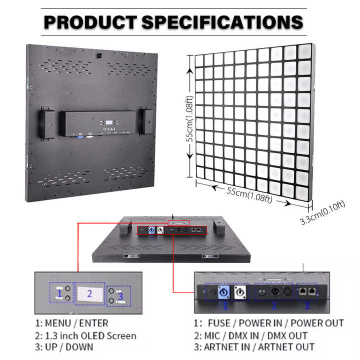 10x10 Led Matrix Cob Blinder Light Audience Blinder Matrix Fondo de luz Led Stage Blinder Light para Bar DJ