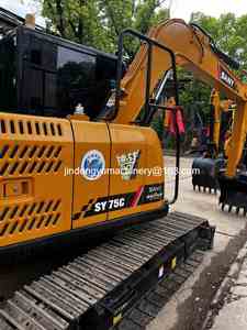 Sany รถขุดตีนตะขาบ SY75มือสองสภาพดีรถขุดดินขนาดเล็ก SY75C มือสอง SY55 SY95 - Product Image 5