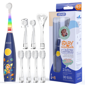 2025 nhãn hiệu riêng OEM bé bàn chải đánh răng điện có thể sạc lại 3 chế độ dễ thương IPX 7 LED ánh sáng thông minh hẹn giờ với 24000 vpm - Product Image 1