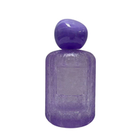 Flacon de parfum en verre transparent à col serti, capacité personnalisée, traitement de surface, avec pompe pulvérisatrice en aluminium, flacon vide pour emballage