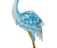 Statue de jardin MR Crane, leurre Heron bleu, oiseaux en métal, Art de cour pour étang extérieur, pelouse, décor de Patio, 42.5 pouces de haut
