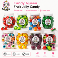 Bonbons gélifiés fourrés à la confiture, saveur fruitée, multicolores, emballage en vrac, bonbons gélifiés à la crème de fruits, personnalisables