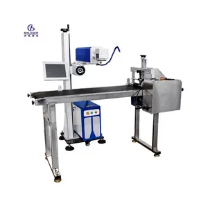 20W 30W 50W 60W 100W High Speed Raycus JPT IPG flying fiber laser marking machine for assembly line