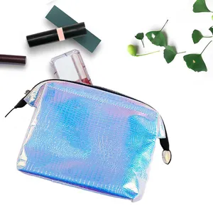 Holografische Make-Up-Tüte Kosmatischer glänzender Regenbogenbeutel tragbare Handtasche bunte Laser-Irischbeutel