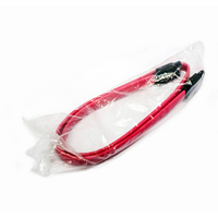Cable SATA 3.0 Rojo, Doble SATA de 7 Pines, Conector Recto Hembra a Hembra, Cable ATA de 6 Gbps para Disco Duro con Bloqueo