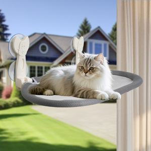 Hamaca de Ventana para Gatos Rectangular de Pana Inalámbrica de Lujo, Asiento Plegable para Gatos con Ventana, Camas para Gatos de Interior - Product Image 1