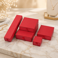 Boîte cadeau en papier rigide de haute qualité, style tiroir, taille personnalisable pour l'emballage de colliers, bracelets et bijoux, vente en gros