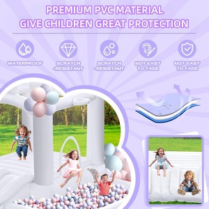 Château gonflable pour enfants, jouets de divertissement, structure gonflable blanche, trampoline gonflable, location pour fêtes - Product Image 3