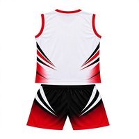Ensemble Maillot et Short de Basketball Personnalisé Respirant Col en V Taille Élastique Polyester/Coton Motif Uni 180g Kit Sportif pour