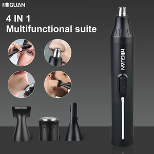 Kit de <span class=keywords><strong>tondeuse</strong></span> à cheveux professionnelle 4-en-1 rechargeable par USB, <span class=keywords><strong>tondeuse</strong></span> à poils du nez et des oreilles, rasoir à barbe et à sourcils, outil de toilettage pour hommes, usage domestique - Product Image 5