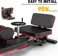 Machine d'extension des jambes réglable en acier inoxydable Pro Leg Home Gym, capacité de 330 lb, robuste, pliable, rotation à 360 degrés, Pilates Yoga