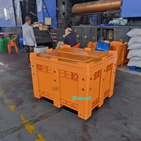 Grande boîte isotherme empilable en plastique de 610l pour le transport des fruits de mer Caisse à poissons