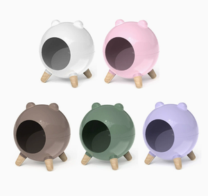 JTPAWS Comfortabele Duurzame <span class=keywords><strong>Hamster</strong></span> Verstopplaatsen & Habitat Kunststof & Berkenhout Materiaal Verwijderbare Wasbare Bedden - Product Image 5